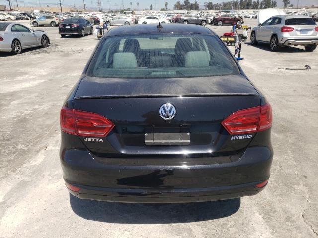 3VW637AJ0DM263798 - 2013 VOLKSWAGEN JETTA HYBRID BLACK photo 6