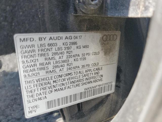 WA1VAAF78HD056330 - 2017 AUDI Q7 PRESTIGE BLACK photo 14