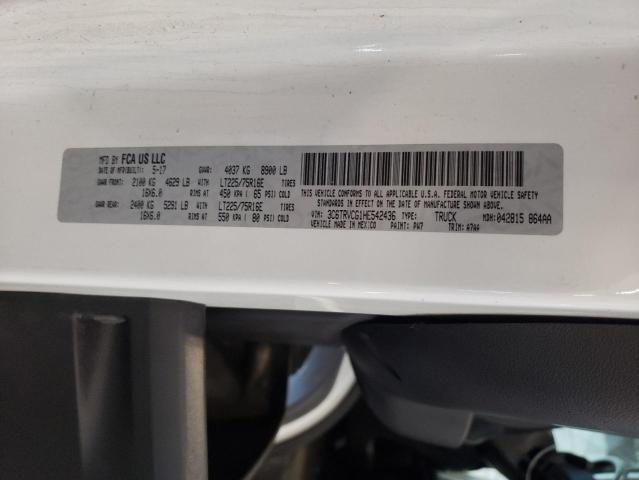 3C6TRVCG1HE542436 - 2017 RAM PROMASTER 2500 HIGH WHITE photo 13