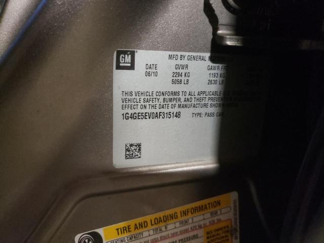 1G4GE5EV0AF315148 - 2010 BUICK LACROSSE CXS 棕色 照片 12