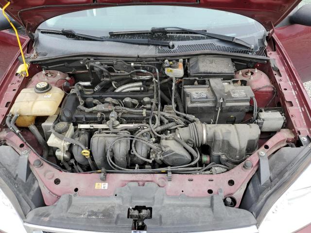 1FAHP34N87W242201 - 2007 FORD FOCUS ZX4 BURGUNDY photo 11