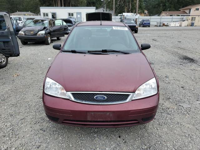 1FAHP34N87W242201 - 2007 FORD FOCUS ZX4 BURGUNDY photo 5