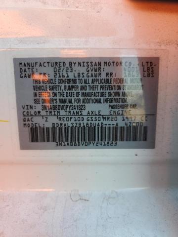 3N1AB8DV0PY241823 - 2023 NISSAN SENTRA SR WHITE photo 12