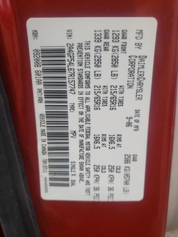 2A4GP54L67R157747 - 2007 CHRYSLER TOWN & COU TOURING 红色 照片 14