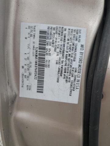 1LNHM81W83Y682622 - 2003 LINCOLN TOWN CAR EXECUTIVE TAN photo 12