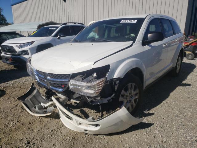 3C4PDCAB5ET165640 - 2014 DODGE JOURNEY SE WHITE photo 2