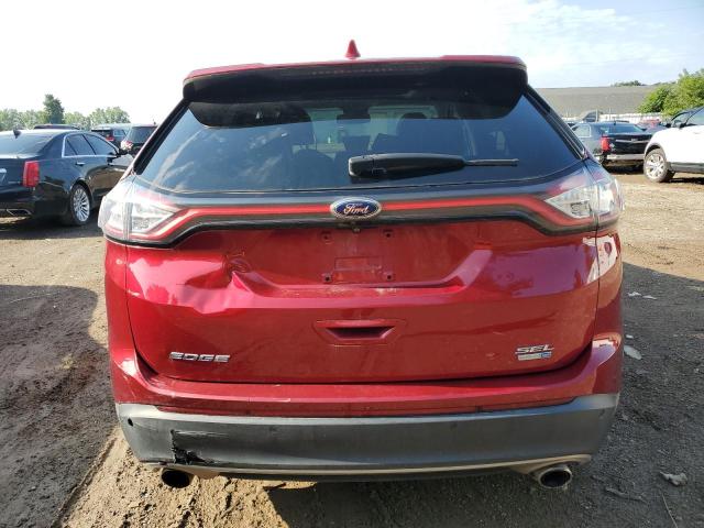 2FMPK4J9XGBC17007 - 2016 FORD EDGE SEL RED photo 6