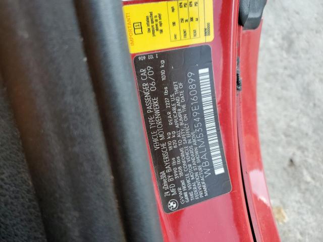 WBALM53549E160899 - 2009 BMW Z4 SDRIVE30I RED photo 12