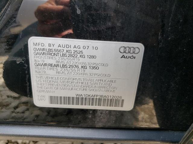 WA1DKAFP3BA012026 - 2011 AUDI Q5 PREMIUM PLUS BLACK photo 12