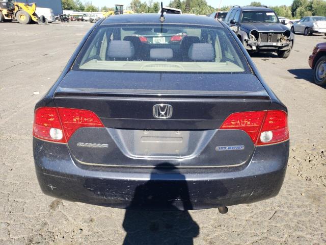 JHMFA36218S017731 - 2008 HONDA CIVIC HYBRID BLUE photo 6