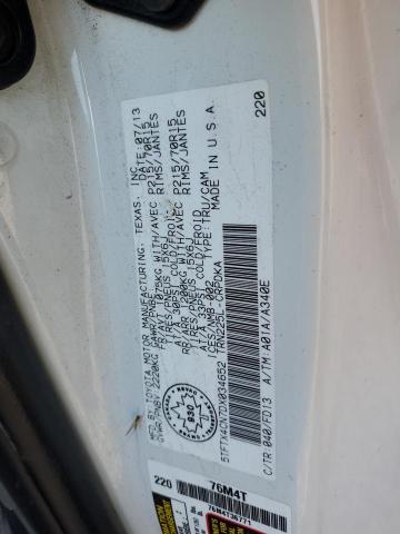 5TFTX4CN7DX034652 - 2013 TOYOTA TACOMA ACCESS CAB თეთრი ფოტო 12