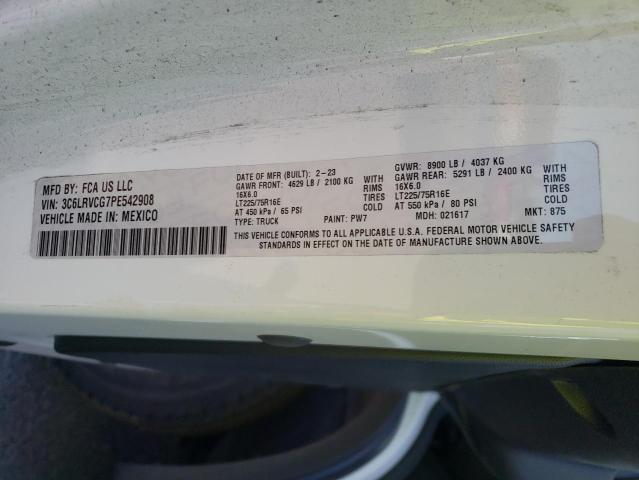 3C6LRVCG7PE542908 - 2023 RAM PROMASTER 2500 HIGH WHITE photo 13
