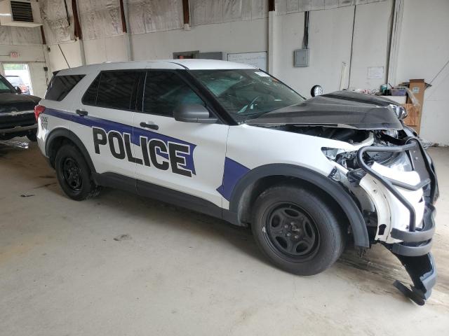 1FM5K8AC9MNA02454 - 2021 FORD EXPLORER POLICE INTERCEPTOR WHITE photo 4