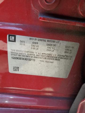 1G6DK8EVXA0132119 - 2010 CADILLAC CTS PERFORMANCE COLLECTION برغندي صورة 12