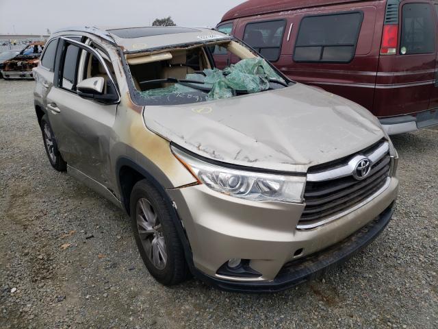 5TDKKRFHXES019289 - 2014 TOYOTA HIGHLANDER XLE CREAM photo 1