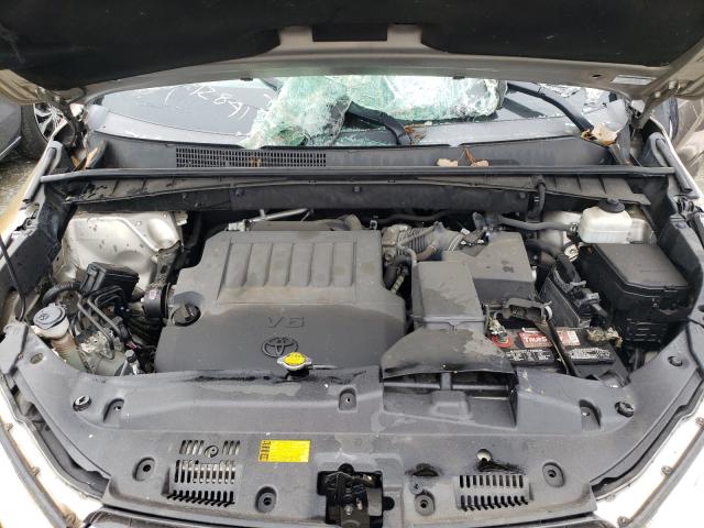 5TDKKRFHXES019289 - 2014 TOYOTA HIGHLANDER XLE CREAM photo 7