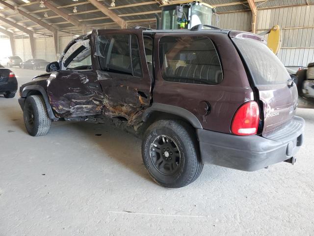 1D4HR38N13F621309 - 2003 DODGE DURANGO SPORT BURGUNDY photo 2