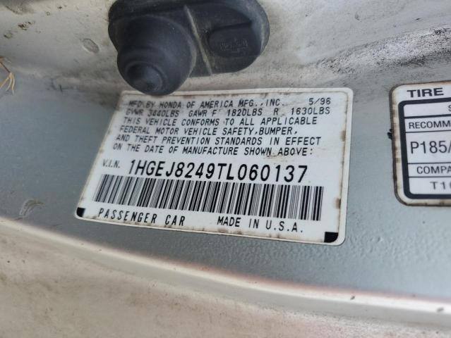 1HGEJ8249TL060137 - 1996 HONDA CIVIC EX SILVER photo 13
