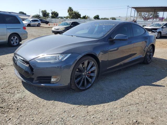 5YJSA1H22EFP63485 - 2014 TESLA MODEL S 灰色 照片 1