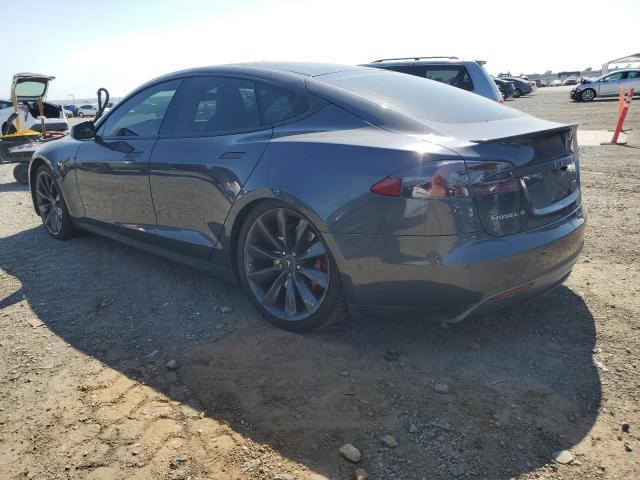 5YJSA1H22EFP63485 - 2014 TESLA MODEL S GRAY photo 2