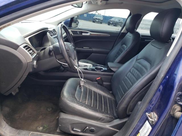 3FA6P0HRXDR220928 - 2013 FORD FUSION SE BLUE photo 7