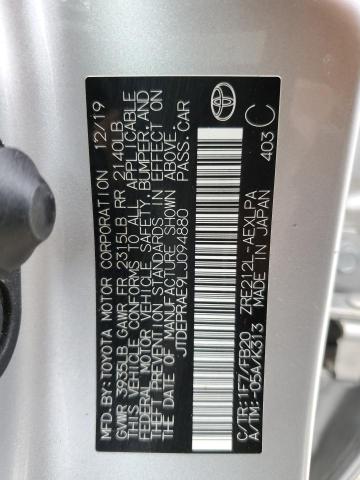 JTDEPRAE9LJ094880 - 2020 TOYOTA COROLLA LE SILVER photo 13