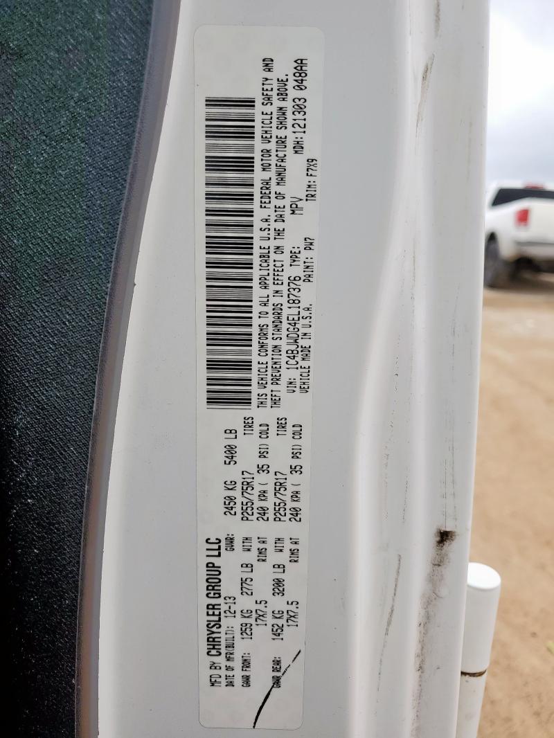 1C4BJWDG4EL187376 - 2014 JEEP WRANGLER U SPORT Белый фото 13