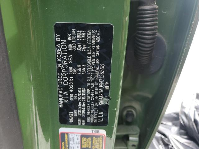 KNDJ23AU9N7156568 - 2022 KIA SOUL LX GREEN photo 13