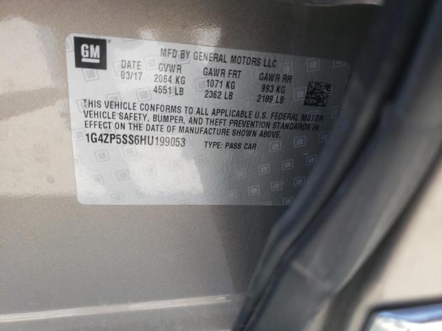 1G4ZP5SS6HU199053 - 2017 BUICK LACROSSE ESSENCE თაფლისფერი ფოტო 12