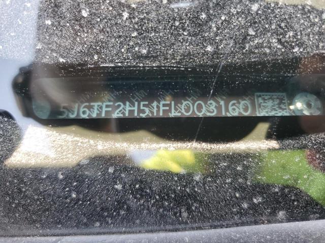 5J6TF2H51FL003160 - 2015 HONDA CROSSTOUR EXL შავი ფოტო 12