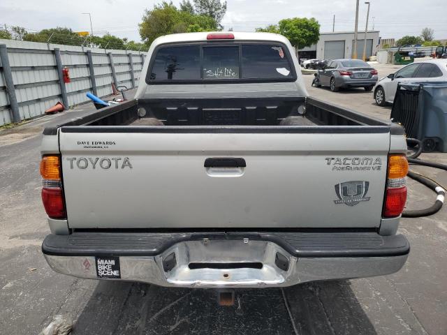 5TEGN92N24Z421673 - 2004 TOYOTA TACOMA DOUBLE CAB PRERUNNER SILVER photo 6