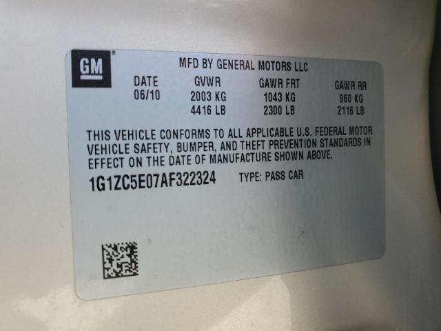 1G1ZC5E07AF322324 - 2010 CHEVROLET MALIBU 1LT GOLD photo 13