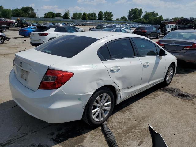 2HGFB2F94CH557436 - 2012 HONDA CIVIC EXL WHITE photo 3