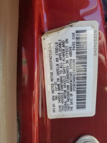 1Y1SK54802Z425633 - 2002 CHEVROLET GEO PRIZM BASE ORANGE photo 12