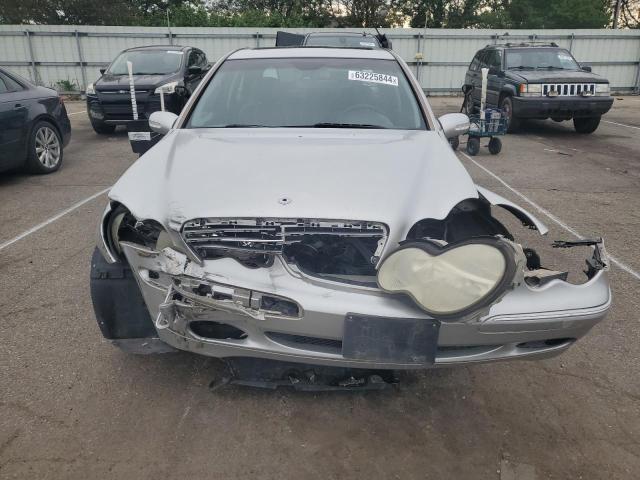 WDBRF81J04F442760 - 2004 MERCEDES-BENZ C 240 4MATIC SILVER photo 5