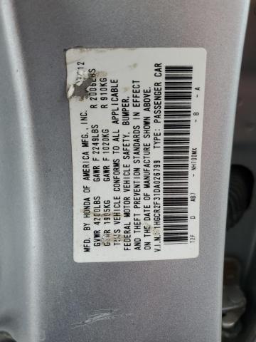 1HGCR2F31DA026799 - 2013 HONDA ACCORD LX SILVER photo 13