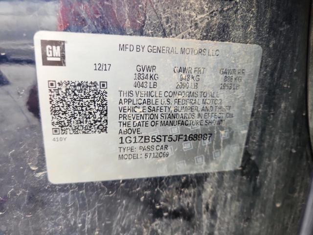 1G1ZB5ST5JF168987 - 2018 CHEVROLET MALIBU LS Blau Foto 12