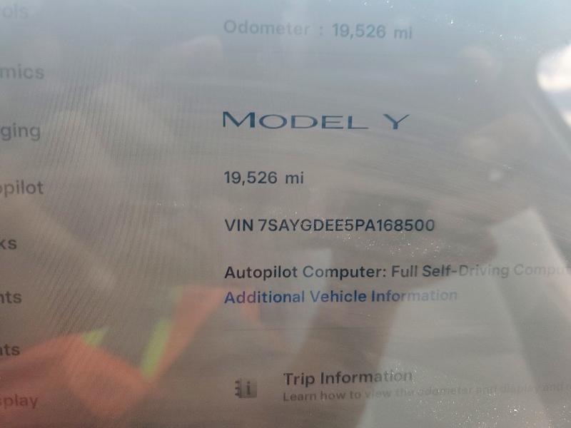 7SAYGDEE5PA168500 - 2023 TESLA MODEL Y BLACK photo 9