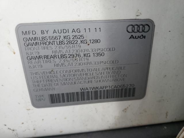 WA1WKAFP1CA065270 - 2012 AUDI Q5 PRESTIGE WHITE photo 13