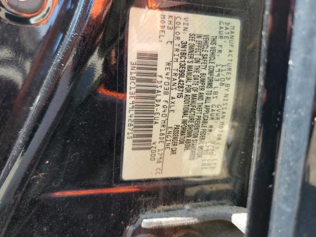3N1BC13E99L428715 - 2009 NISSAN VERSA S BLACK photo 12