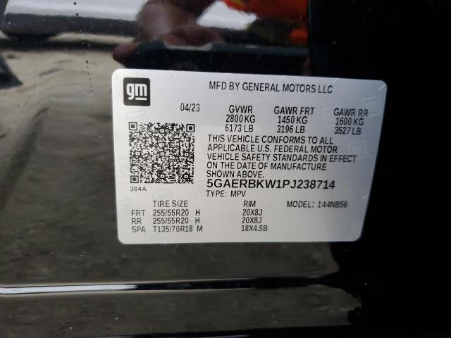 5GAERBKW1PJ238714 - 2023 BUICK ENCLAVE ESSENCE შავი ფოტო 12
