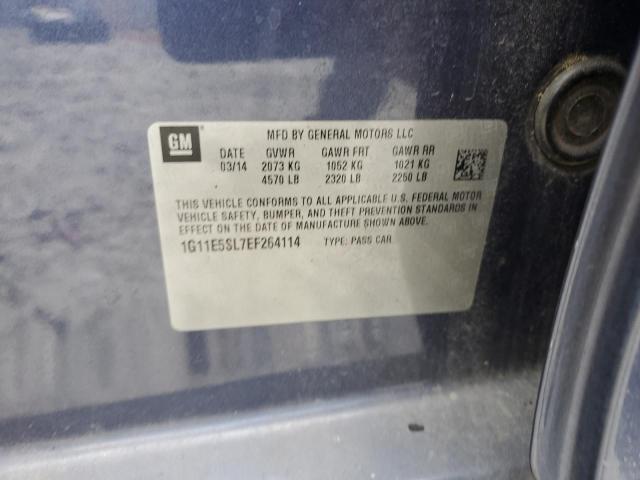 1G11E5SL7EF264114 - 2014 CHEVROLET MALIBU 2LT BLUE photo 12