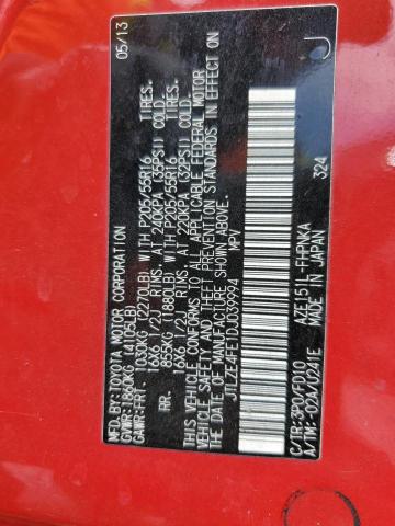 JTLZE4FE1DJ039994 - 2013 TOYOTA SCION XB 红色 照片 12