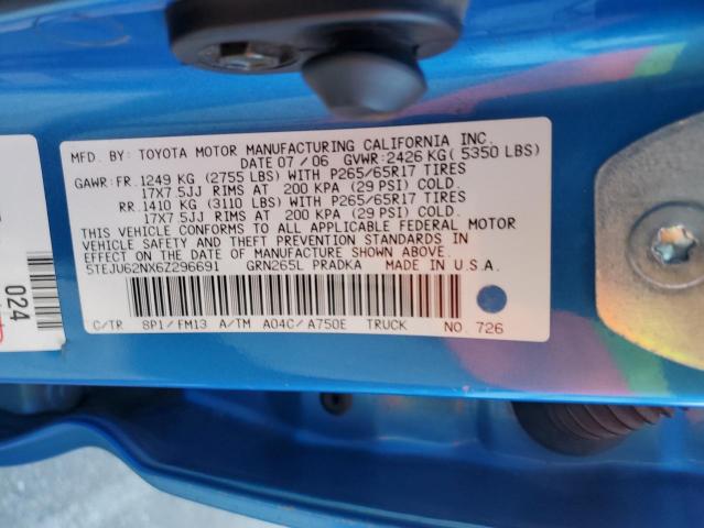 5TEJU62NX6Z296691 - 2006 TOYOTA TACOMA DOUBLE CAB PRERUNNER BLUE photo 13