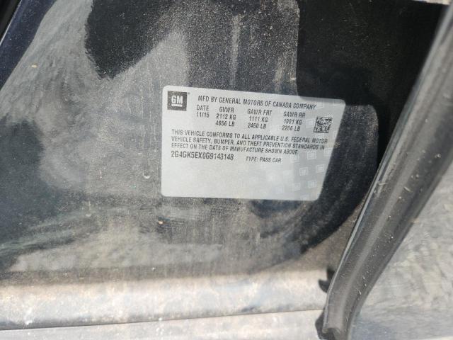 2G4GK5EX0G9143148 - 2016 BUICK REGAL CHARCOAL photo 12