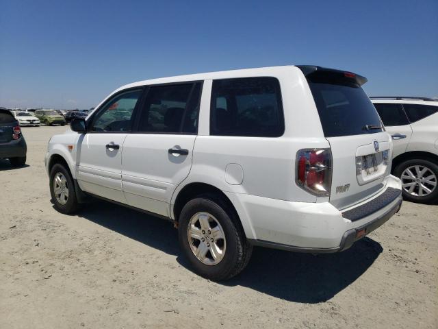 5FNYF28107B040469 - 2007 HONDA PILOT LX WHITE photo 2