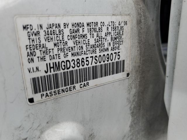 JHMGD38657S009075 - 2007 HONDA FIT S 白色 照片 12