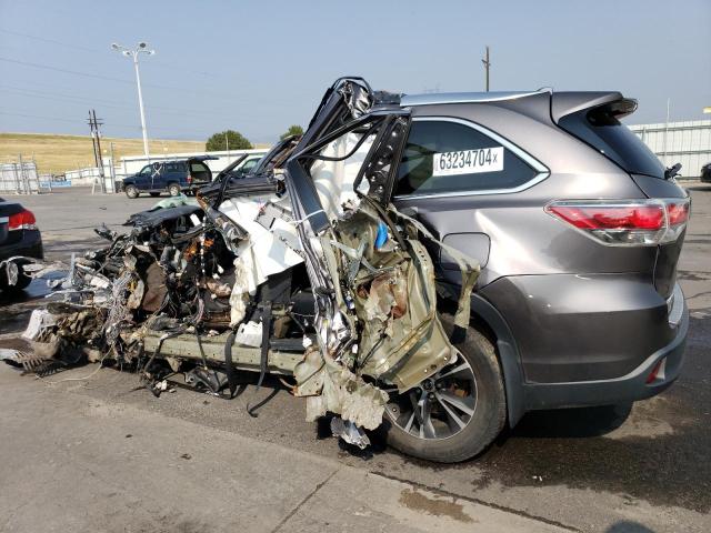 5TDJKRFH1GS237975 - 2016 TOYOTA HIGHLANDER XLE Сұр фото 2