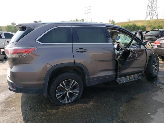 5TDJKRFH1GS237975 - 2016 TOYOTA HIGHLANDER XLE Сұр фото 3