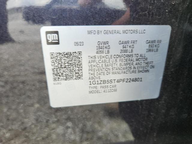 1G1ZB5ST4PF224801 - 2023 CHEVROLET MALIBU LS Schwarz Foto 12